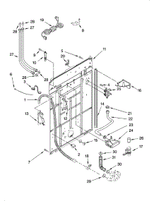 Rear Panel Parts parts for Kenmore Washer 110.26924503 (11026924503, 110 26924503) from AppliancePartsPros.com
