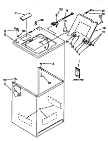 Top And Cabinet parts for Kenmore Washer 110.26932691 (11026932691, 110 26932691) from AppliancePartsPros.com