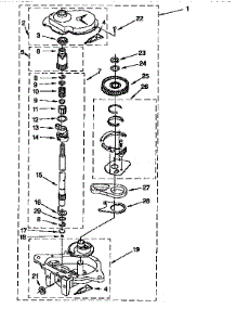 Gearcase parts for Kenmore Washer 110.26934690 (11026934690, 110 26934690) from AppliancePartsPros.com
