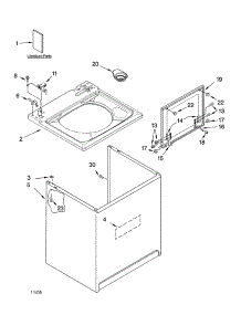 Top And Cabinet Parts parts for Kenmore Washer 110.26942502 (11026942502, 110 26942502) from AppliancePartsPros.com