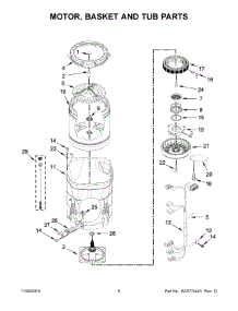 Motor, Basket And Tub Parts parts for Kenmore Washer 110.27132410 (11027132410, 110 27132410) from AppliancePartsPros.com