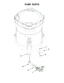 Pump Parts parts for Kenmore Washer 110.27132412 (11027132412, 110 27132412) from AppliancePartsPros.com