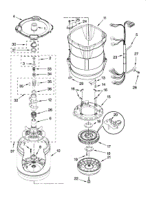 Motor, Basket And Tub Parts parts for Kenmore Washer 110.27152600 (11027152600, 110 27152600) from AppliancePartsPros.com