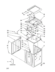 Top And Cabinet Parts parts for Kenmore Washer 110.27152601 (11027152601, 110 27152601) from AppliancePartsPros.com