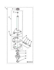 Brake And Drive Tube Parts parts for Kenmore Washer 110.27172601 (11027172601, 110 27172601) from AppliancePartsPros.com