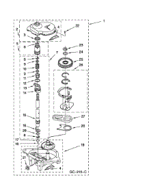 Gearcase Parts parts for Kenmore Washer 110.27172601 (11027172601, 110 27172601) from AppliancePartsPros.com