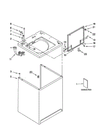 Top And Cabinet Parts parts for Kenmore Washer 110.27172601 (11027172601, 110 27172601) from AppliancePartsPros.com