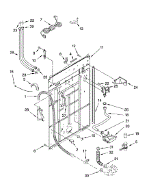 Rear Panel Parts parts for Kenmore Washer 110.27224600 (11027224600, 110 27224600) from AppliancePartsPros.com