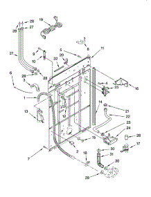 Rear Panel Parts parts for Kenmore Washer 110.27322600 (11027322600, 110 27322600) from AppliancePartsPros.com