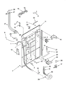 Rear Panel Parts parts for Kenmore Washer 110.27342600 (11027342600, 110 27342600) from AppliancePartsPros.com