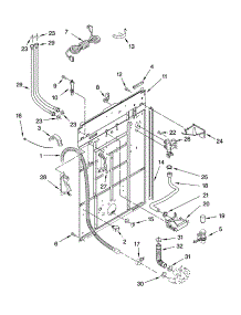 Rear Panel Parts parts for Kenmore Washer 110.27442600 (11027442600, 110 27442600) from AppliancePartsPros.com