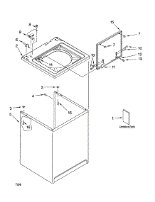 Top And Cabinet Parts parts for Kenmore Washer 110.27442600 (11027442600, 110 27442600) from AppliancePartsPros.com