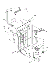 Rear Panel Parts parts for Kenmore Washer 110.27612600 (11027612600, 110 27612600) from AppliancePartsPros.com