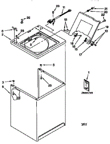 Top And Cabinet parts for Kenmore Washer 110.27622790 (11027622790, 110 27622790) from AppliancePartsPros.com