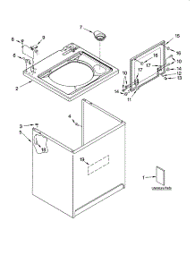 Top And Cabinet Parts parts for Kenmore Washer 110.27642600 (11027642600, 110 27642600) from AppliancePartsPros.com