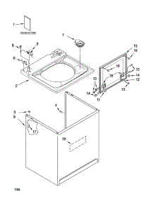Top And Cabinet Parts parts for Kenmore Washer 110.27721600 (11027721600, 110 27721600) from AppliancePartsPros.com