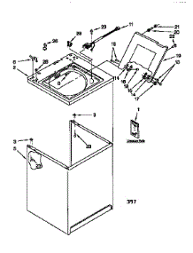 Top And Cabinet parts for Kenmore Washer 110.27802691 (11027802691, 110 27802691) from AppliancePartsPros.com