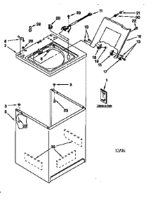 Top And Cabinet parts for Kenmore Washer 110.27812690 (11027812690, 110 27812690) from AppliancePartsPros.com
