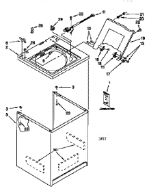 Top And Cabinet parts for Kenmore Washer 110.27812691 (11027812691, 110 27812691) from AppliancePartsPros.com