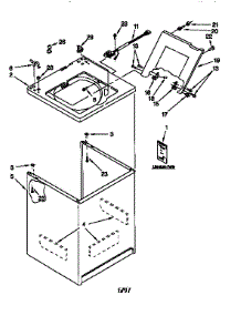 Top And Cabinet parts for Kenmore Washer 110.27824790 (11027824790, 110 27824790) from AppliancePartsPros.com
