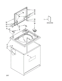 Top And Cabinet Parts parts for Kenmore Washer 110.27831600 (11027831600, 110 27831600) from AppliancePartsPros.com