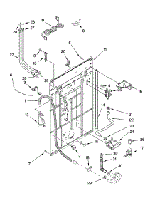 Rear Panel Parts parts for Kenmore Washer 110.27841600 (11027841600, 110 27841600) from AppliancePartsPros.com