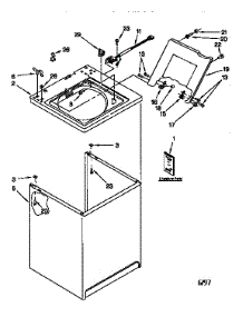 Top And Cabinet parts for Kenmore Washer 110.27852791 (11027852791, 110 27852791) from AppliancePartsPros.com