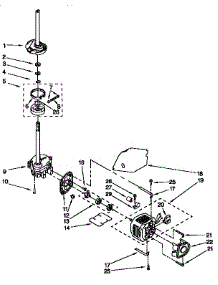 Gearcase, Motor And Pump parts for Kenmore Washer 110.27862790 (11027862790, 110 27862790) from AppliancePartsPros.com