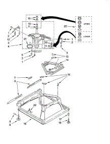 Machine Base Parts parts for Kenmore Washer 110.27871600 (11027871600, 110 27871600) from AppliancePartsPros.com