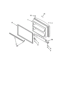 Freezer Door parts for Kenmore Refrigerator 106.71292102 (10671292102, 106 71292102) from AppliancePartsPros.com