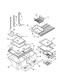 Shelf parts for Kenmore Refrigerator 106.71292102 (10671292102, 106 71292102) from AppliancePartsPros.com
