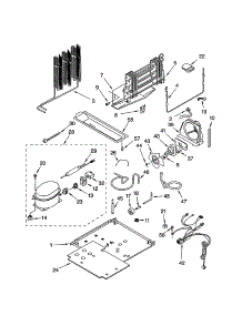 Unit parts for Kenmore Refrigerator 106.71292102 (10671292102, 106 71292102) from AppliancePartsPros.com