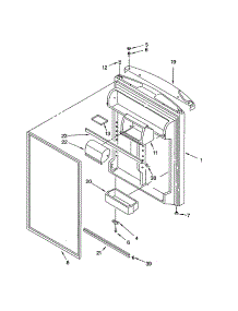 Refrigerator Door parts for Kenmore Refrigerator 106.71292102 (10671292102, 106 71292102) from AppliancePartsPros.com