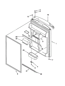 Refrigerator Door parts for Kenmore Refrigerator 106.71294100 (10671294100, 106 71294100) from AppliancePartsPros.com