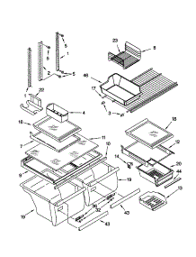 Shelf parts for Kenmore Refrigerator 106.71294100 (10671294100, 106 71294100) from AppliancePartsPros.com