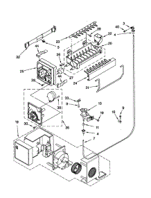 Icemaker parts for Kenmore Refrigerator 106.71984100 (10671984100, 106 71984100) from AppliancePartsPros.com