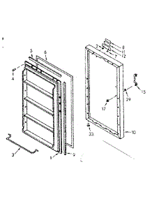 Door Parts parts for Kenmore Freezer 106.720120 (106720120, 106 720120) from AppliancePartsPros.com