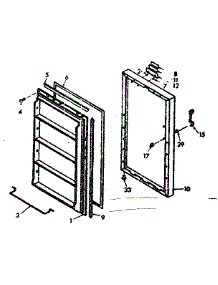 Door Parts parts for Kenmore Freezer 106.720122 (106720122, 106 720122) from AppliancePartsPros.com
