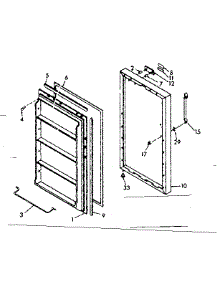 Door Parts parts for Kenmore Freezer 106.720123 (106720123, 106 720123) from AppliancePartsPros.com