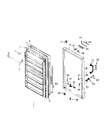 Door Parts parts for Kenmore Freezer 106.720141 (106720141, 106 720141) from AppliancePartsPros.com