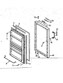 Door Parts parts for Kenmore Freezer 106.720210 (106720210, 106 720210) from AppliancePartsPros.com