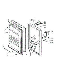 Door Parts parts for Kenmore Freezer 106.720220 (106720220, 106 720220) from AppliancePartsPros.com