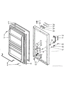 Door Parts parts for Kenmore Freezer 106.720421 (106720421, 106 720421) from AppliancePartsPros.com