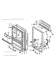 Door Parts parts for Kenmore Freezer 106.720481 (106720481, 106 720481) from AppliancePartsPros.com