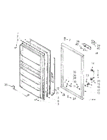 Door Parts parts for Kenmore Freezer 106.720552 (106720552, 106 720552) from AppliancePartsPros.com