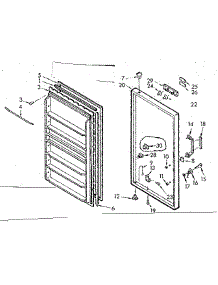 Door Parts parts for Kenmore Freezer 106.720620 (106720620, 106 720620) from AppliancePartsPros.com