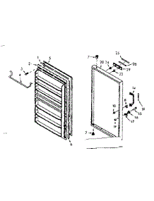 Door Parts parts for Kenmore Freezer 106.720640 (106720640, 106 720640) from AppliancePartsPros.com