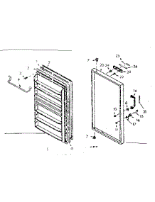 Door Parts parts for Kenmore Freezer 106.720641 (106720641, 106 720641) from AppliancePartsPros.com