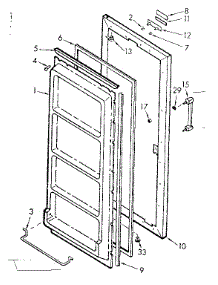 Door Parts parts for Kenmore Freezer 106.721120 (106721120, 106 721120) from AppliancePartsPros.com