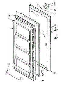 Door Parts parts for Kenmore Freezer 106.721121 (106721121, 106 721121) from AppliancePartsPros.com